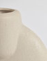 Aberto Design Cylinder Terracota Jarrón de Cerámica y Ratán en Crema